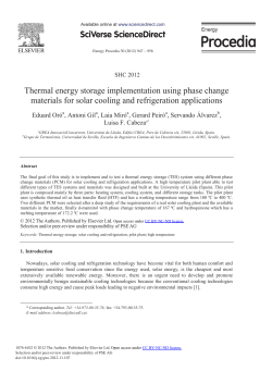 Thermal Energy Storage Implementation Using