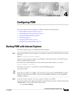 Configuring PDM