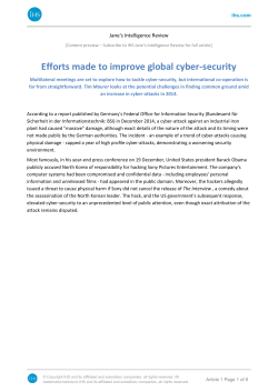 Efforts made to improve global cyber-security