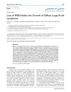 Loss of IRF8 Inhibits the Growth of Diffuse Large B