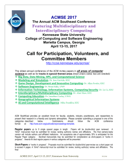 Call for Papers - College of Computing and Software Engineering