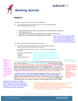 Sheet 4 student responses with marker commentary