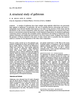A structural study of gallstones