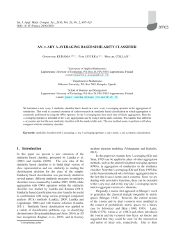 AN N-ARY &lambda;-AVERAGING BASED SIMILARITY - DML-PL