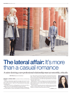 A suitor desiring a new professional relationship must act smoothly
