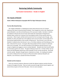 Curriculum Connections (2) - The Tragedy of Macbeth