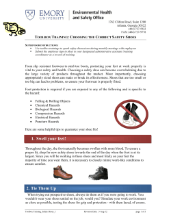 Toolbox Training: Safety Shoes