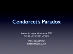 Condorcet`s Paradox - Universiteit Utrecht