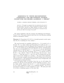 ADDENDUM TO - IUPUI Math