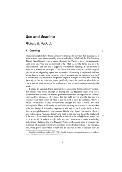 Use and Meaning - Richard G. Heck, Jr.