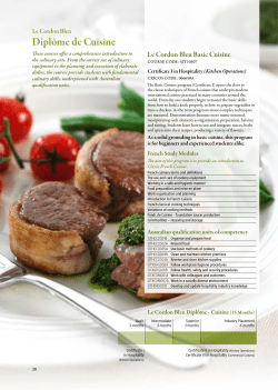 Diplôme de Cuisine
