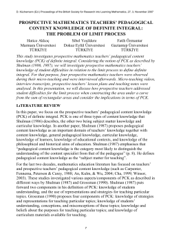 prospective mathematics teachers` pedagogical content