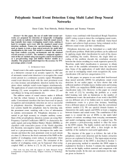 Polyphonic Sound Event Detection Using Multi Label Deep Neural