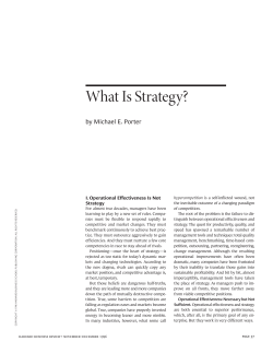 What Is Strategy?