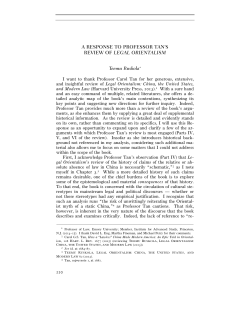a response to professor tan`s review of legal orientalism