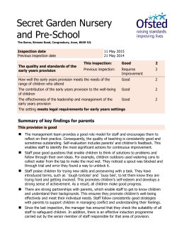Secret Garden Nursery and Pre-School