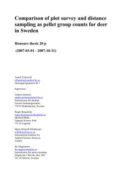 Comparison of plot survey and distance sampling as pellet group