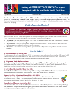 Building a Community of Practice to Support Young Adults with