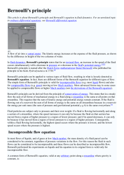 Bernoulli`s principle