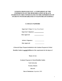 lessons from our past: a comparison of the experiences of the