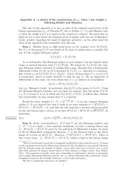 Appendix A : a sketch of the construction of &rho;f,&lambda; when f has weight 2