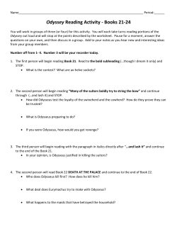 Odyssey Reading Activity - Books 21-24