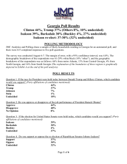 Georgia - JMC Enterprises of Louisiana/JMC Analytics and Polling