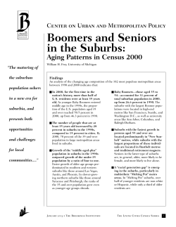 Boomers and Seniors in the Suburbs