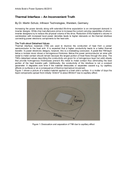 Thermal Interface &ndash; An Inconvenient Truth