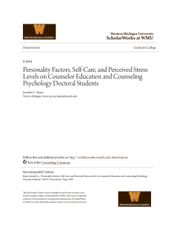 Personality Factors, Self-Care, and Perceived Stress Levels on