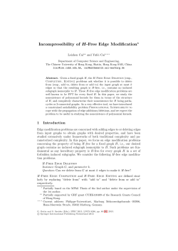 Incompressibility of H-Free Edge Modification