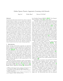 Online Sparse Passive Aggressive Learning with Kernels