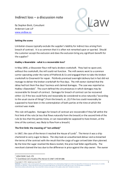 Indirect loss &ndash; a discussion note