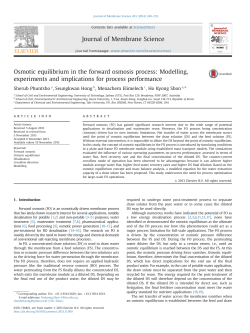 Osmotic equilibrium in the forward osmosis process_ Modelling