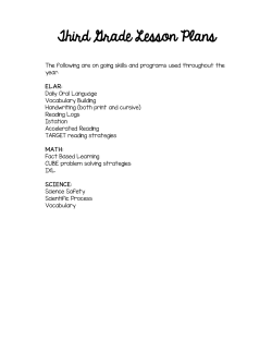 Third Grade Lesson Plans