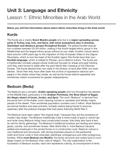 Unit 3: Language and Ethnicity Lesson 1