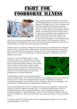 Fight For FOODBORNE ILLNESS