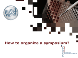 How to organize a symposium?