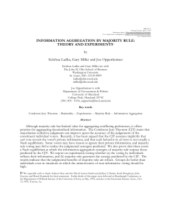 Information Aggregation by Majority Rule: Theory and Experiments
