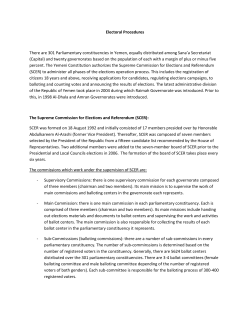 Electoral Procedures There are 301 Parliamentary constituencies in