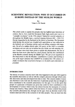 scientific revolution: why it occurred in - E