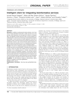 Intelligent client for integrating bioinformatics services