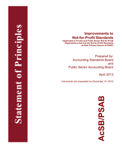 Improvements to Not-for-Profit Standards