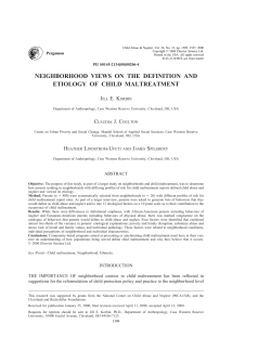 neighborhood views on the definition and etiology of child