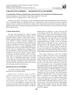 collective farming - kothamangalam model