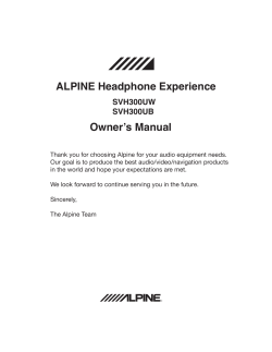 ALPINE Headphone Experience