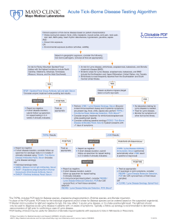 Acute Tick-Borne Disease Testing Algorithm