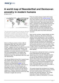 A world map of Neanderthal and Denisovan ancestry in modern