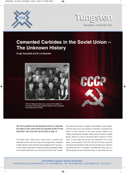 December 2013 - International Tungsten Industry Association