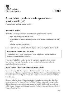 EX303 - HMCTS Court and tribunal form finder
